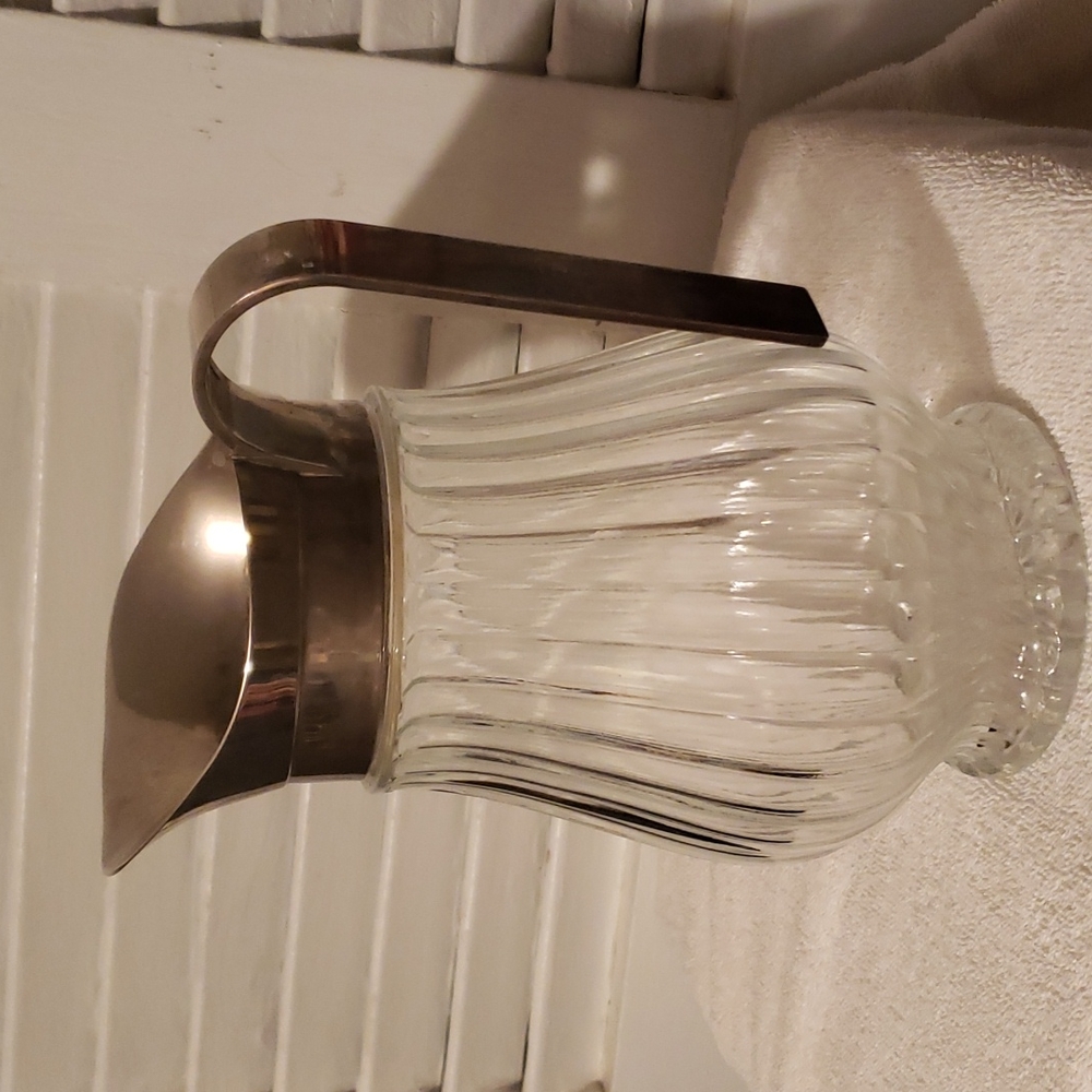 Vintage Italian Glass Tea Pitcher - Picture 3 of 6